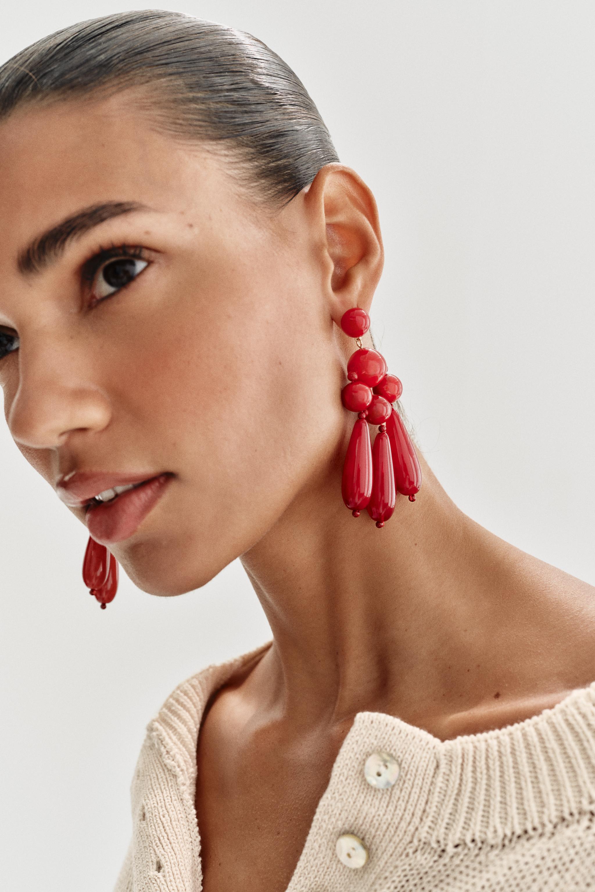 MULTI-PIECE BUTTON EARRINGS